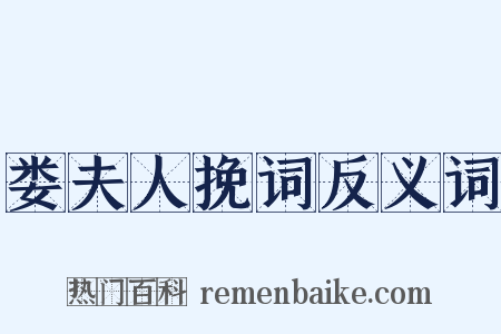 娄夫人挽词反义词是什么意思的图片